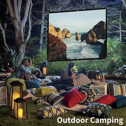 150-Inch 4K HD Foldable and Portable Projector Screen with Anti-Crease Technology