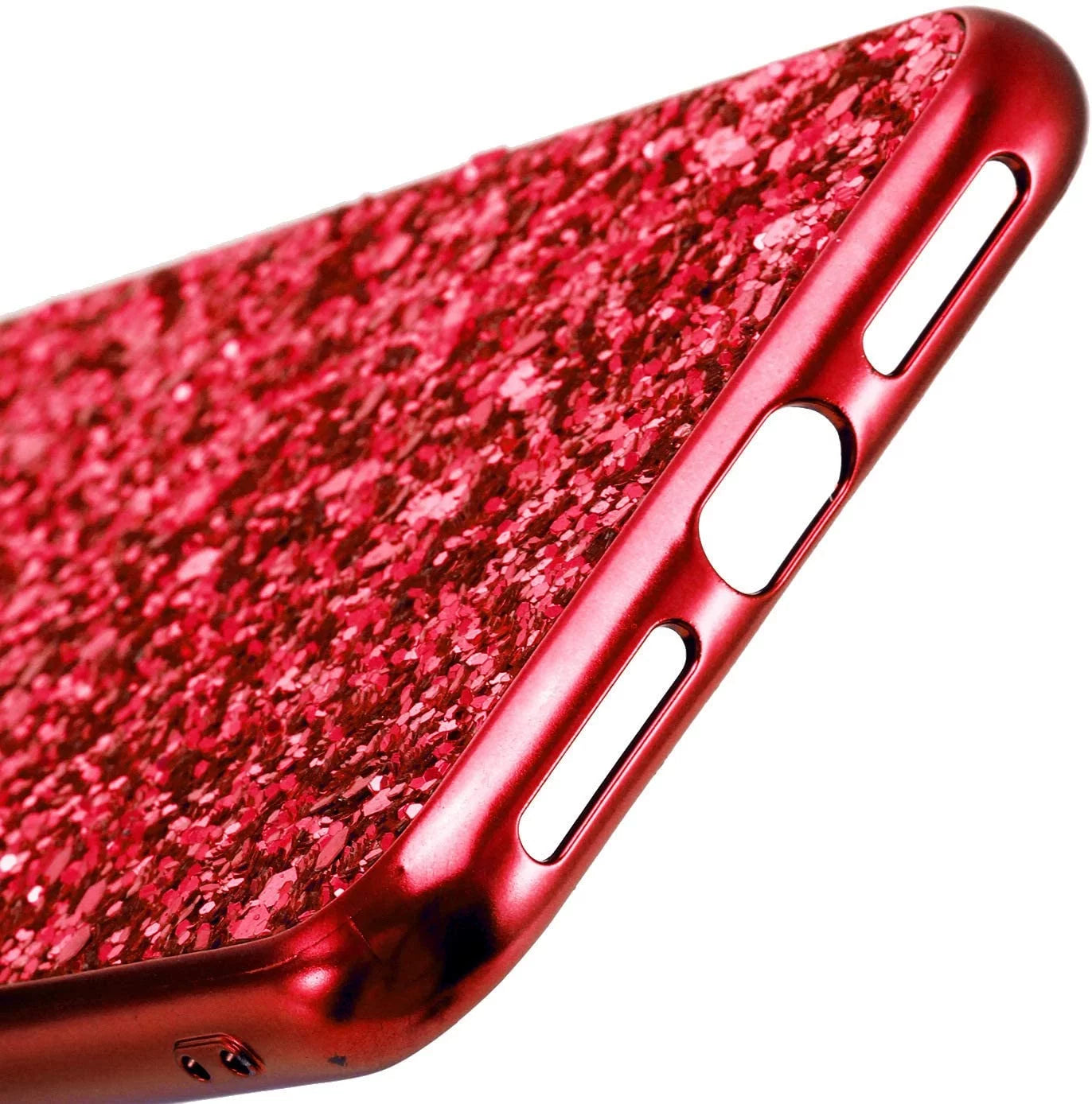 Crystal Diamond Glitter Soft Shockproof Case for iPhone 12 Pro - Red, Designed for Women and Girls