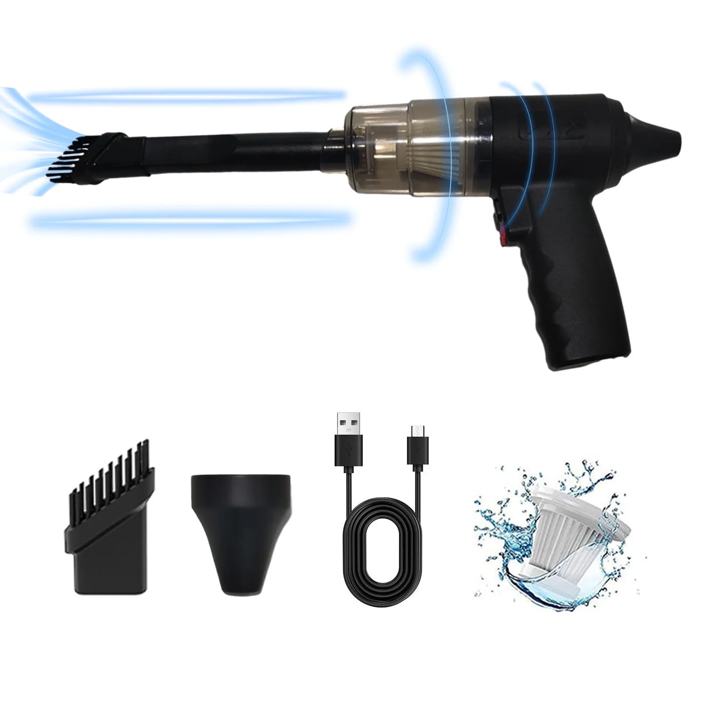 Cordless Handheld Car Mini Vacuum Cleaner, 120W Powerful Suction Small Car Vacuum Cleaner, Mini Dusts Buster with USB Portable Vacuum Cleaner, Gift