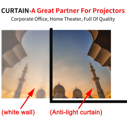 150-Inch 4K HD Foldable and Portable Projector Screen with Anti-Crease Technology