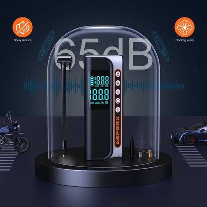 Portable Electric Tire Inflator - 160PSI Car Air Compressor with Pressure Detection, Emergency LED Light, and Automatic Shutoff