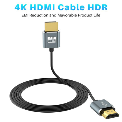 Ultra-Thin Long HDMI to HDMI Cable 25FT, Hyper Slim HDMI 2.0 Cable, Extreme Flexible HDMI Cord Support 3D/4K@60Hz, 2160P, 1080P