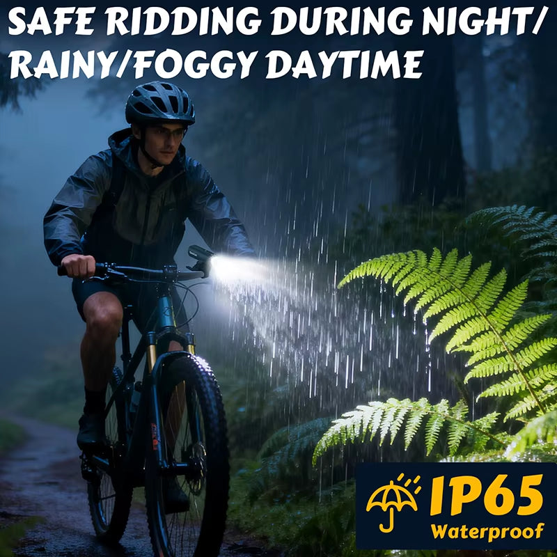 Bike Lights 1500 Lumen Bicycle Front Light 4500 Mah Bicycle Headlight IP65 Waterproof Cycling Lamp 400/600/800/1200Lumen