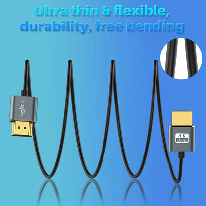 Ultra-Thin Long HDMI to HDMI Cable 25FT, Hyper Slim HDMI 2.0 Cable, Extreme Flexible HDMI Cord Support 3D/4K@60Hz, 2160P, 1080P