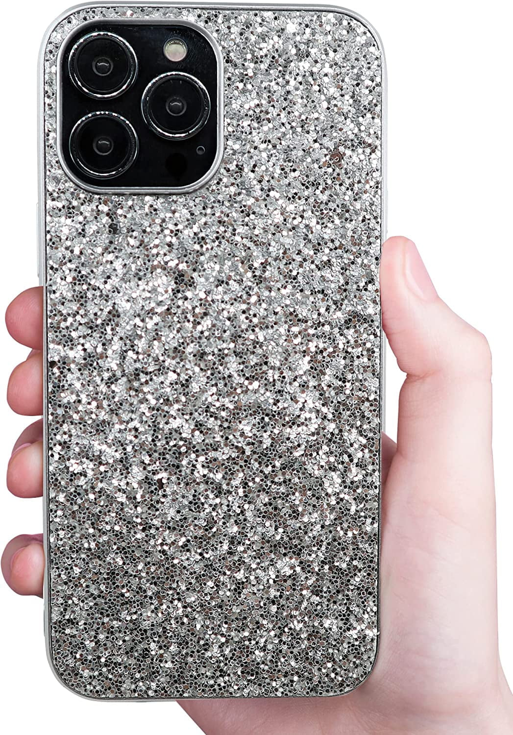 Crystal Diamond Glitter Soft Shockproof Case for iPhone 12 Pro - Red, Designed for Women and Girls